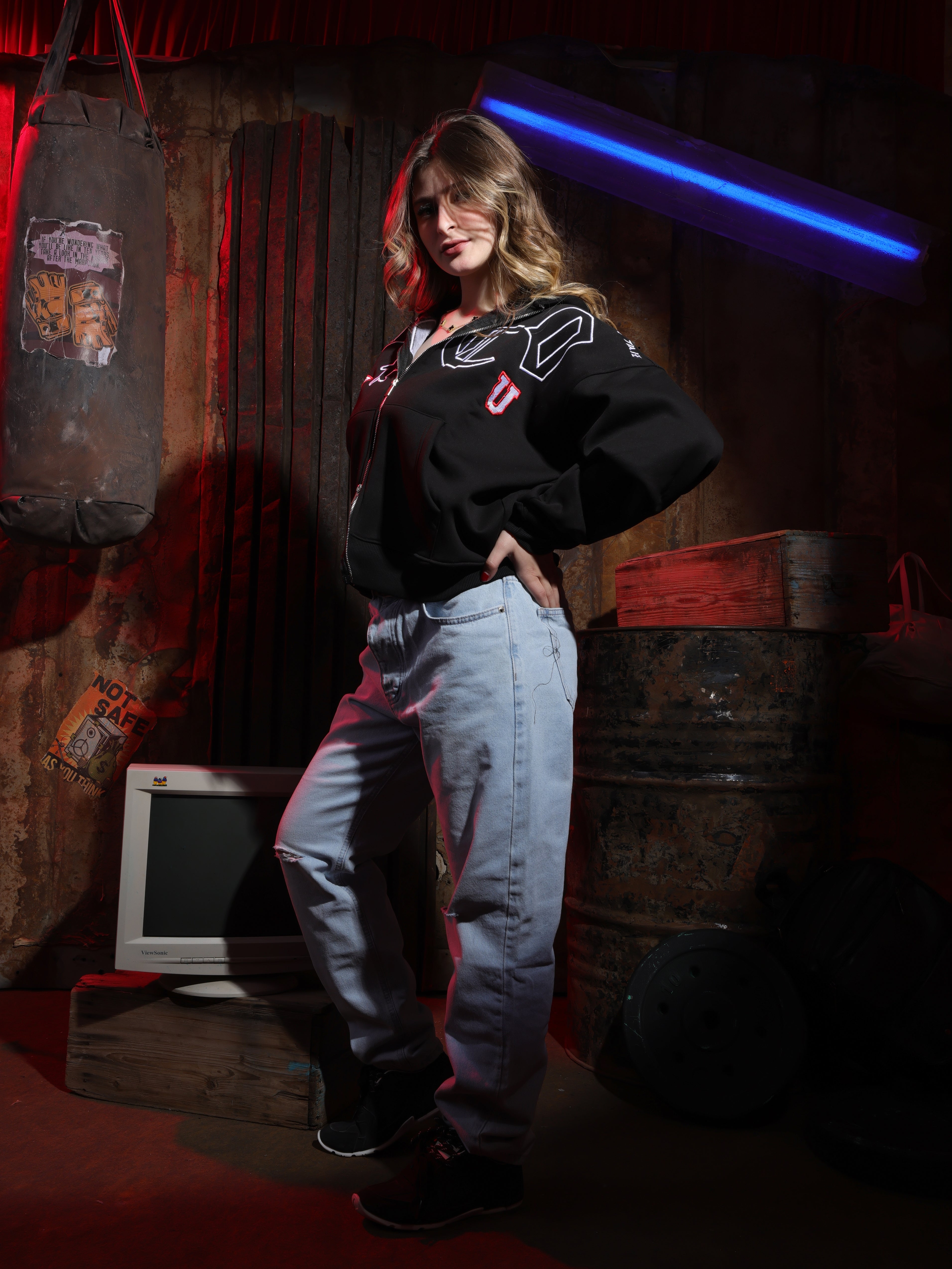 Star Zipper Sweatshirt