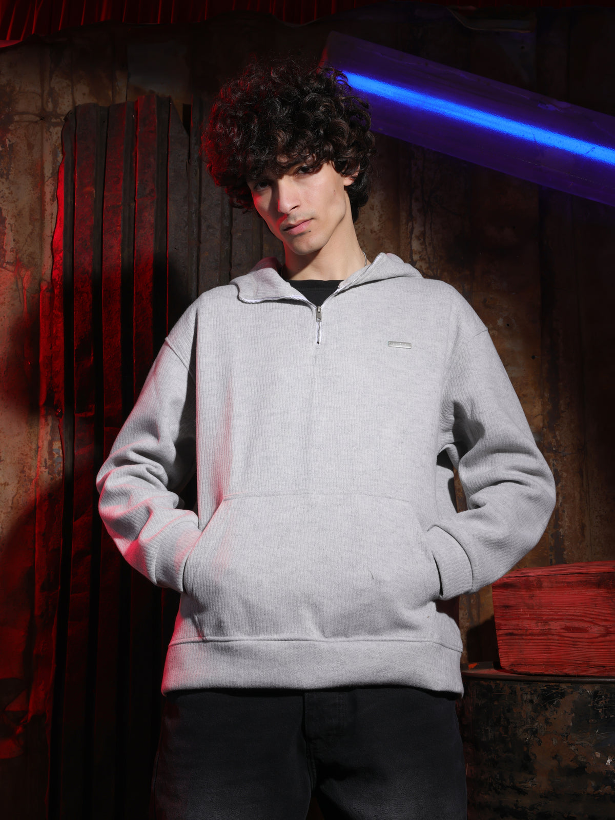 Zipper Velvet Hoodie