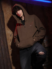 Zipper Velvet Hoodie