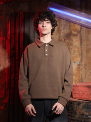 Velvet Sweatshirt - Buttons