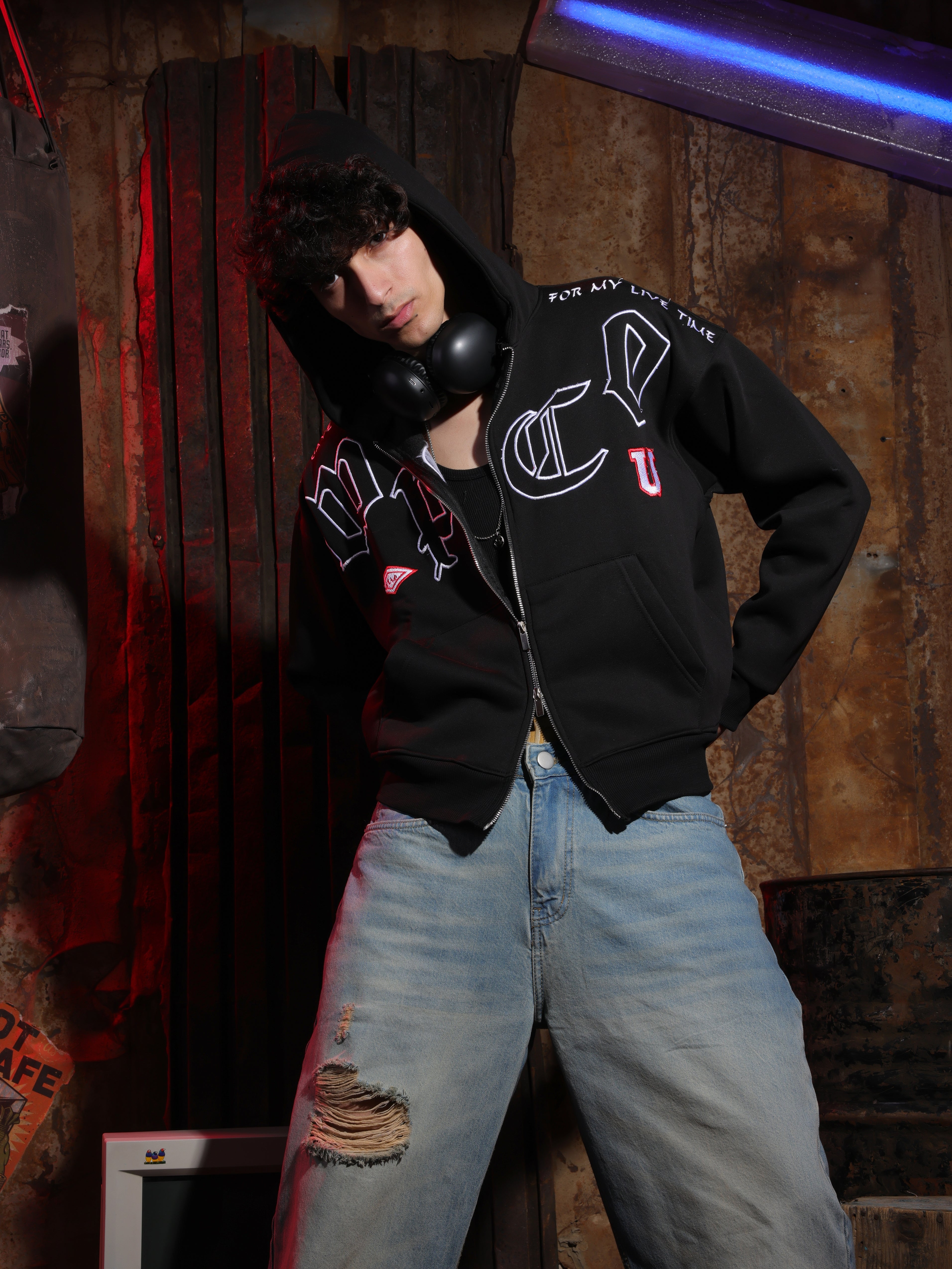 Star Zipper Sweatshirt