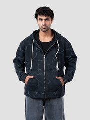 Zipper pattern hoodie