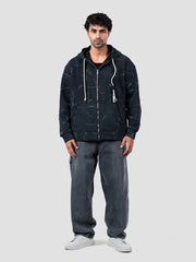 Zipper pattern hoodie